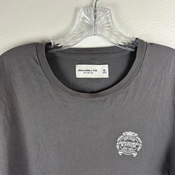 Abercrombie & Fitch Soft AF Tee Mens Size XL Gray Short Sleeve - Picture 2 of 7